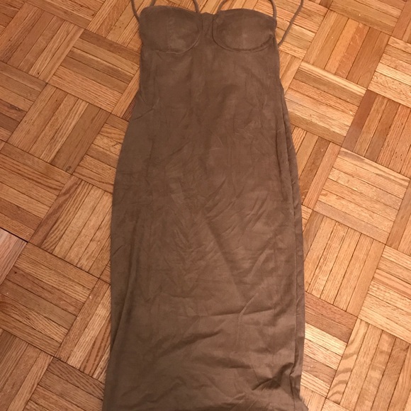 Fashion Nova Dresses & Skirts - Nude Suede Dress